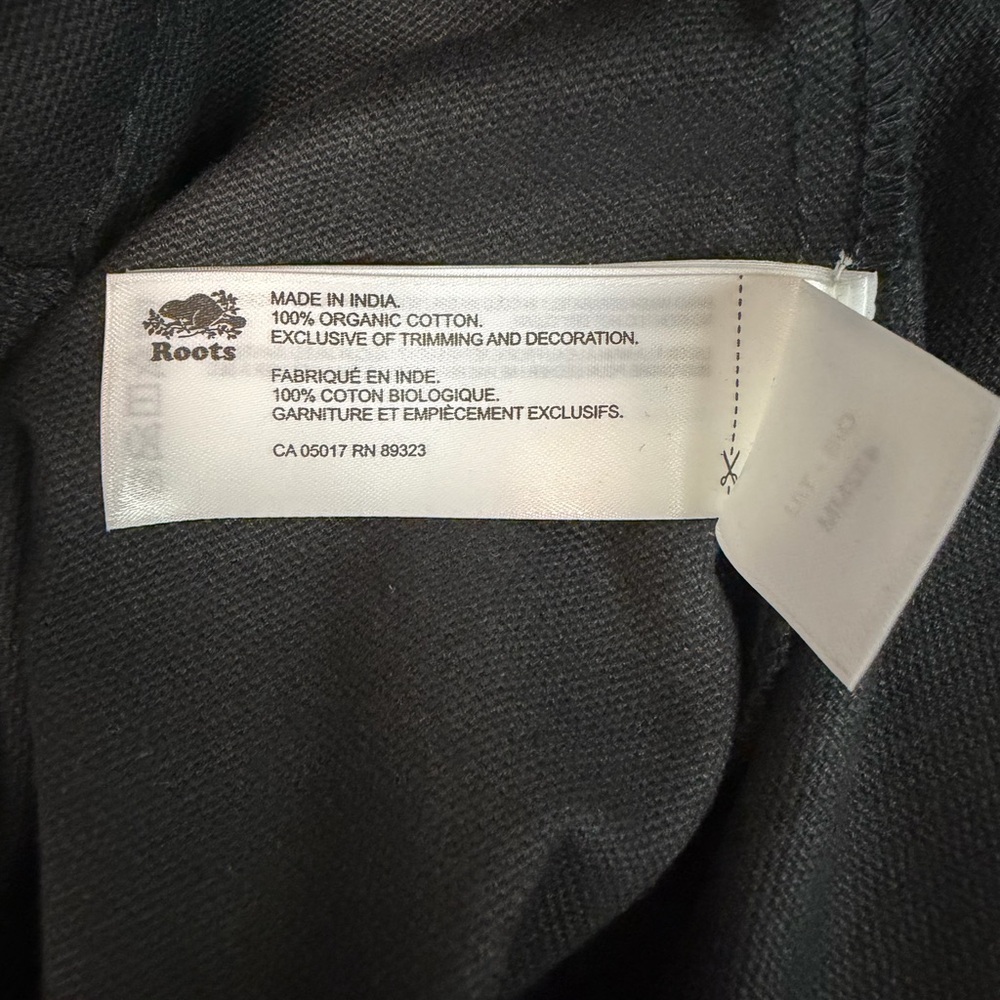Roots Organic Cotton Black Canvas Tote View 6